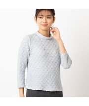 【洗える・日本製】タックジャカードカットソー