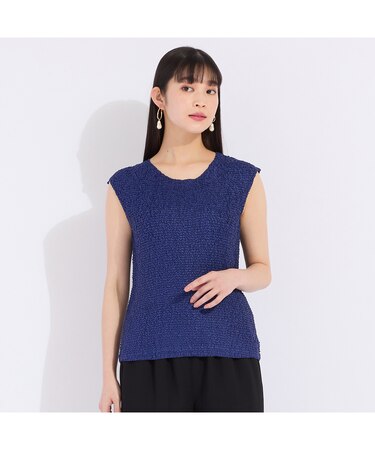 【アンサンブル対応】ウォッシャブルプリーツ　フレンチスリーブブラウス