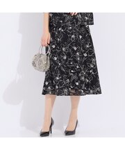 【セットアップ対応】オパールプリント　フレアスカート