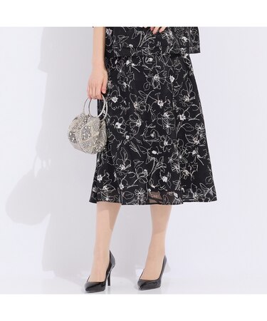 【セットアップ対応】オパールプリント　フレアスカート