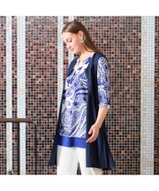 ウォッシャブルシアーコットン　ロングベスト