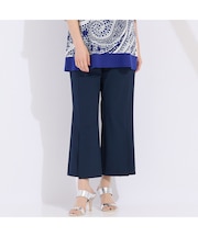 ウォッシャブル　裾ベンツクロップドパンツ