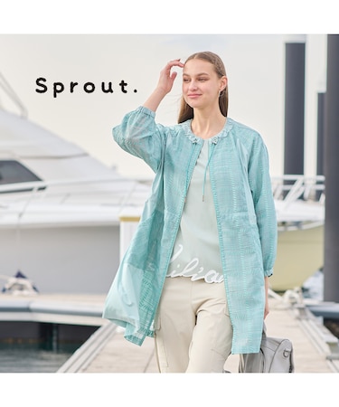 【Sprout.】ソフトオーガンジー刺繍　ライトコート