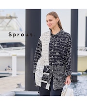 【Sprout.】ロゴブロックパネルプリント　ブラウス