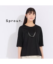 【Sprout.】綿混シルケットスムース　無地Tシャツ