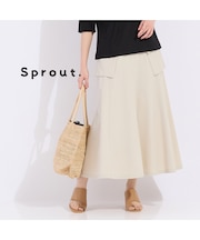 【Sprout.】はっ水　オールゴムカーゴスカート