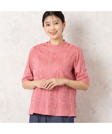 【洗える・日本製】ロゴジャカードカットソー