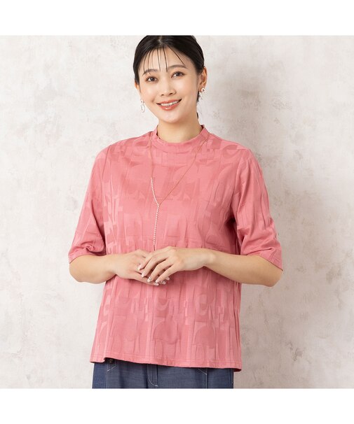 【洗える・日本製】ロゴジャカードカットソー