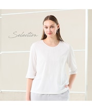 【Selection】スパンコールビーズ　刺繍Tシャツ
