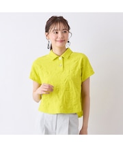 【S・Mサイズ】ウォッシャブル綿ジャカードTシャツ