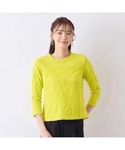 【アンサンブル対応/S・Mサイズ】ウォッシャブル綿ジャカードTシャツ