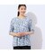 【洗える・日本製】フェザー柄タックTシャツ