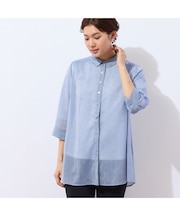 【洗える】シャンブレーシアーシャツ