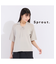 【Sprout.】ウォッシャブル　レースアップポロニット　