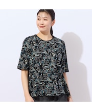 【洗える・日本製・綿100%】バイシクル柄コットンTシャツ