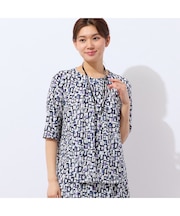 【洗える・日本製・セットアップ可能】幾何柄Tシャツ
