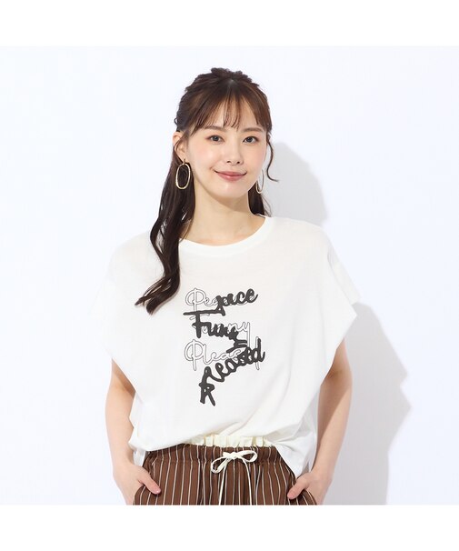 【S・Mサイズ】綿100％フレンチスリーブTシャツ
