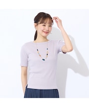 【S・Mサイズ】ラメリブジャージー　半袖Tシャツ