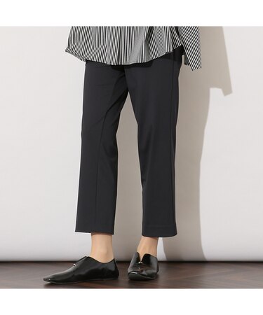 【手洗いOK】クロップト丈・スリムストレートパンツ
