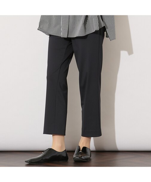 【手洗いOK】クロップト丈・スリムストレートパンツ