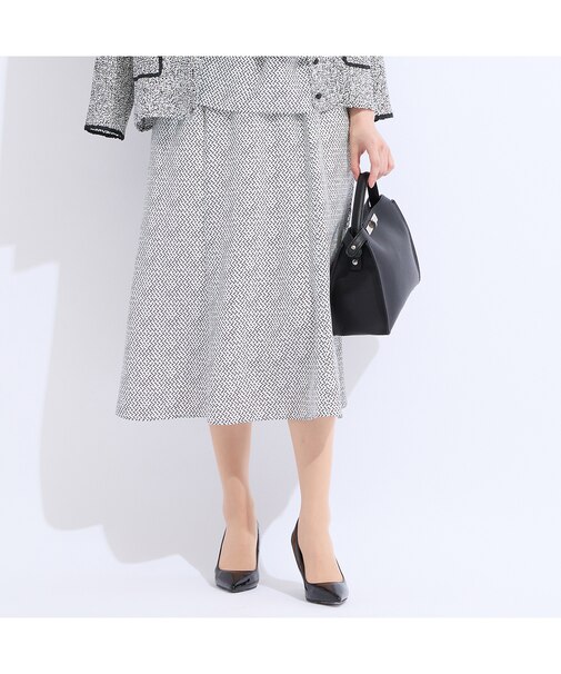 【セットアップ対応】ウォッシャブル幾何プリントスカート