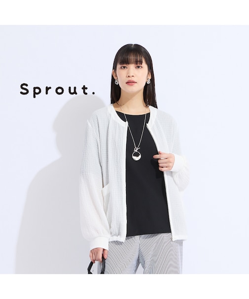【Sprout.】ウォッシャブルシアーストレッチジャケット