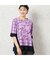 【一部店舗限定・洗える・日本製・綿100%】ロゴチェック柄コットンTシャツ