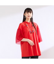 【M~4L】ウォッシャブル接触冷感配色Tシャツ