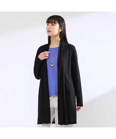 【M~4L】ウォッシャブル着流しシアーカーディガン