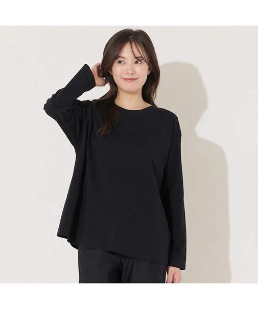 【手洗いOK・綿100%】切り替えデザイン・サイロプレミアム天竺ロンT