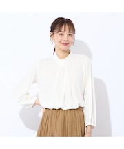 【洗える・接触冷感】ボウタイ風プルオーバーTシャツ