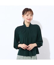 【洗える・接触冷感】ボウタイ風プルオーバーTシャツ