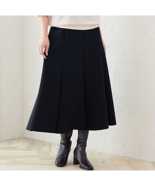 【3L/4Lサイズあり】ダンボールニットAラインスカート