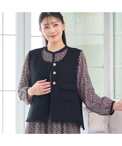 ツイードベスト