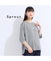 【L・3L】チェックジャカードプルオーバーTシャツ