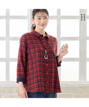 【WEB限定カラーあり・3L/4Lサイズあり】ウールチェックシャツ