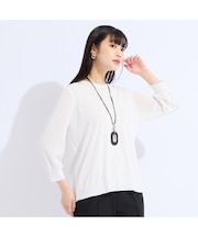 【L~4L/アンサンブル対応】レーシーニット