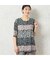 【洗える・アンサンブル可能】幾何柄Tシャツ
