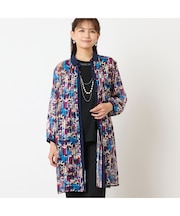 【洗える】シアーチェックロングシャツ