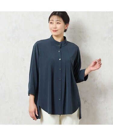 【洗える・接触冷感】Soalonタックフレアシャツ