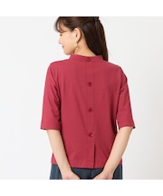 【一部店舗・WEB限定アイテム・洗える・綿100%】バックボタンTシャツ