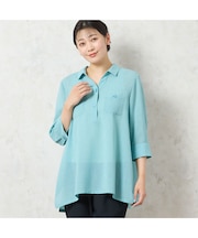 【洗える・接触冷感】スキッパーブラウス