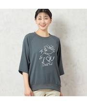 【洗える】フェイスプリントプルオーバー