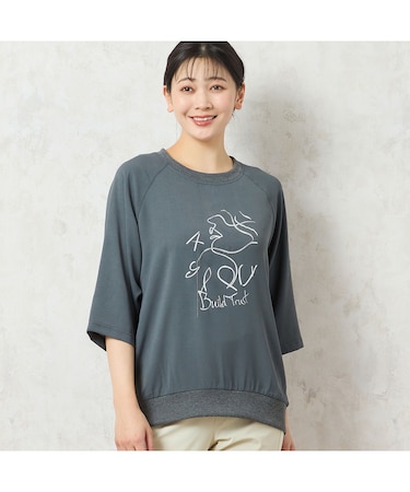 【洗える】フェイスプリントプルオーバー
