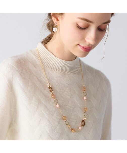 サークル×クリアネックレス