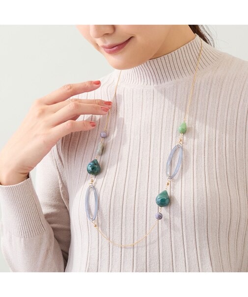 ドットモチーフネックレス