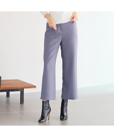 【洗える・防しわ】ツイルストレートパンツ