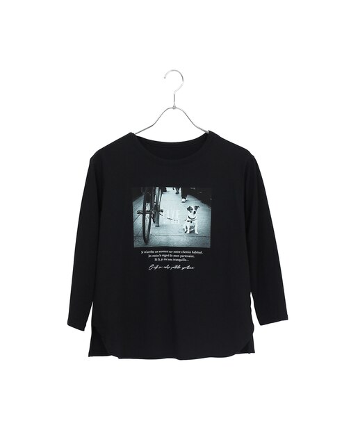 【洗える】綿100％ドッグプリントTシャツ
