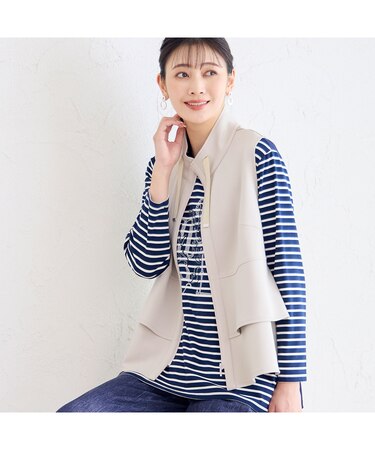 【洗える】フリルデザインベスト
