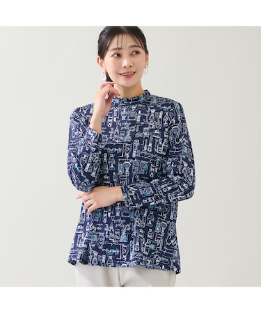 【洗える・日本製・3L/4Lサイズあり】コスメ柄カットソー